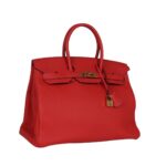 Rouge Tomate Togo mit Gold-Beschlägen 35 cm – Bild 4