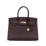 Rouge Sellier Epsom Gold-Hardware 30 cm