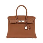 Gold Togo mit Palladium-Beschlägen 30 cm