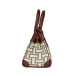 Marron D'Inde Buffalo und Mosaique Canvas mit Palladium-Beschlägen 30 cm – Bild 3