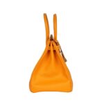 Jaune d'Or Candy Epsom mit Permabrass-Beschlägen 35 cm – Bild 3