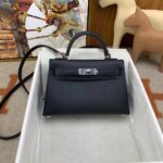 Kelly Epsom Schwarz/Silbern 20 cm – Bild 3