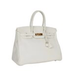 Weiß Clémence mit Gold-Beschlägen 35 cm – Bild 2