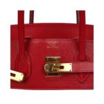 Rouge Vif Buffalo und Crinoline mit Gold-Beschlägen 35 cm – Bild 3