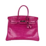 Rose Sheherazade glänzendes Porosus-Krokodil 35 cm