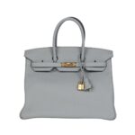 Bleu Glacier Togo Goldbeschläge 35 cm