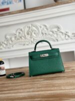 Kelly Mini Epsom Smaragdgrün/Silber – Bild 2