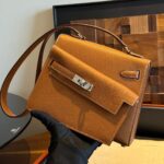 Hermes Kelly Desordre Braun 20 cm – Bild 2