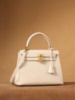 Kelly 25 Epsom Creme/Golden – Bild 2