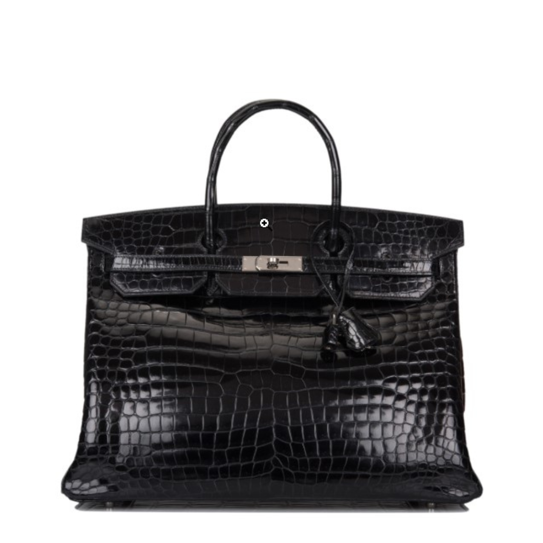 ОБРАЗЕЦ-2-4.png Birkin Shiny Porosus Crocodile Palladium Hardware 40 cm – Bild 1
