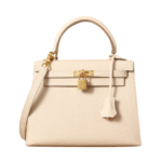 Kelly 25 Epsom Creme/Golden